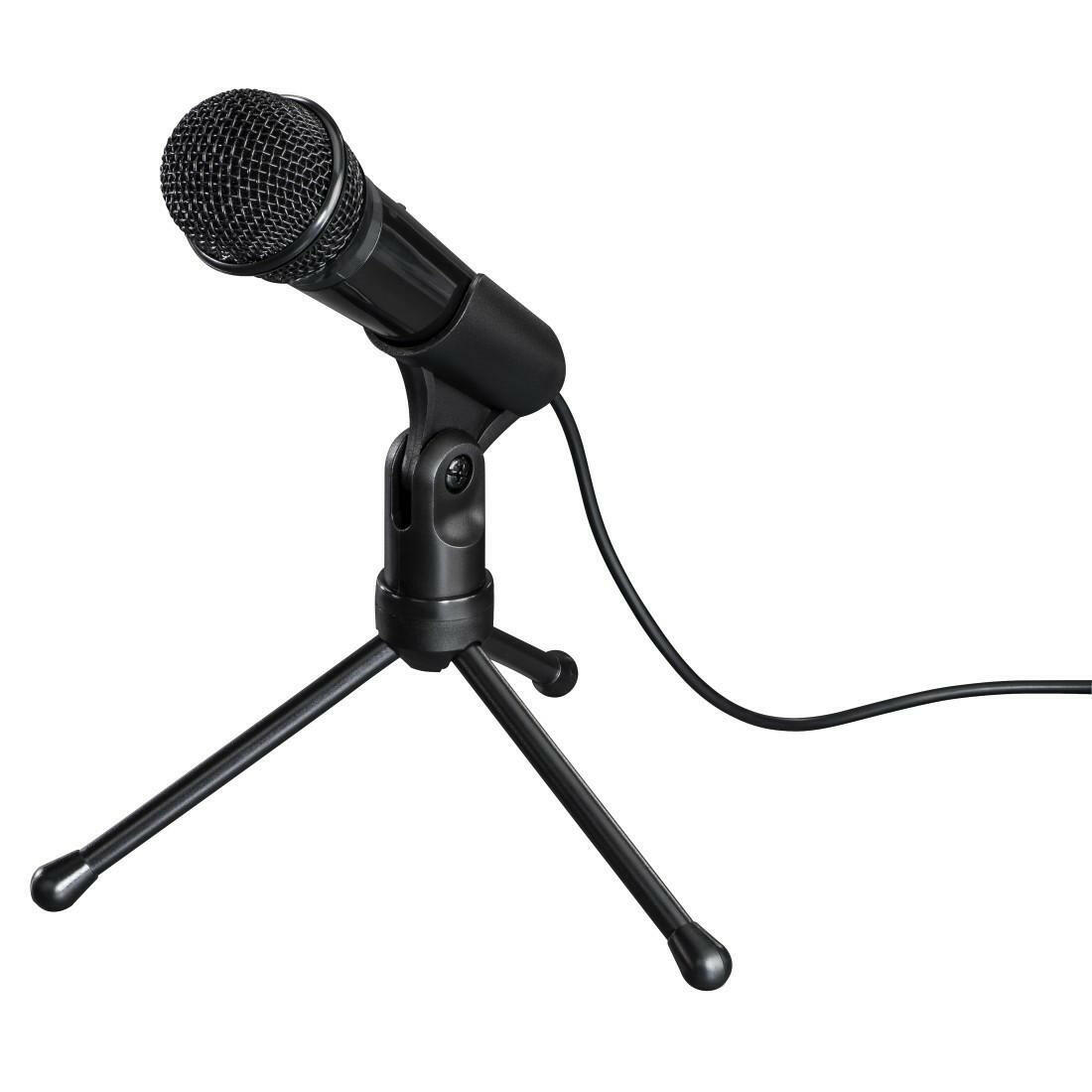 Hama MIC-P35 PC-Mikrofon mit Stativ, schwarz, kabelgebunden