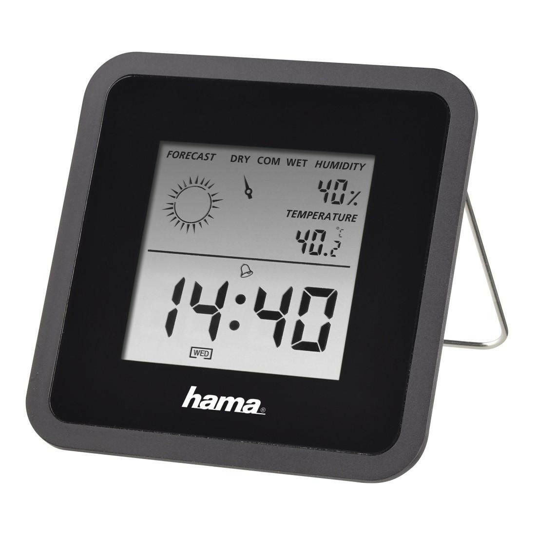 Hama TH50 Wetterstation digital, Schwarz, Thermo-/Hygrometer.