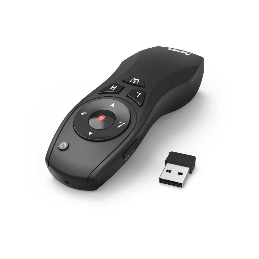 Hama X-Pointer 6in1 Presenter mit rotem Laser, Air-Maus.
