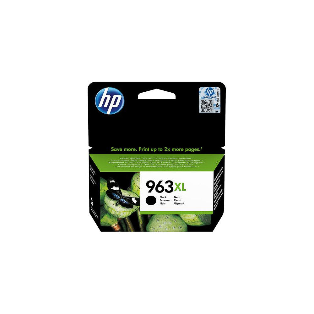 HP 963XL Original Schwarz Druckerpatrone für HP OfficeJet Pro 901x - Hohe Reichweite von 2000 Seiten - HP Instant Ink-fähig