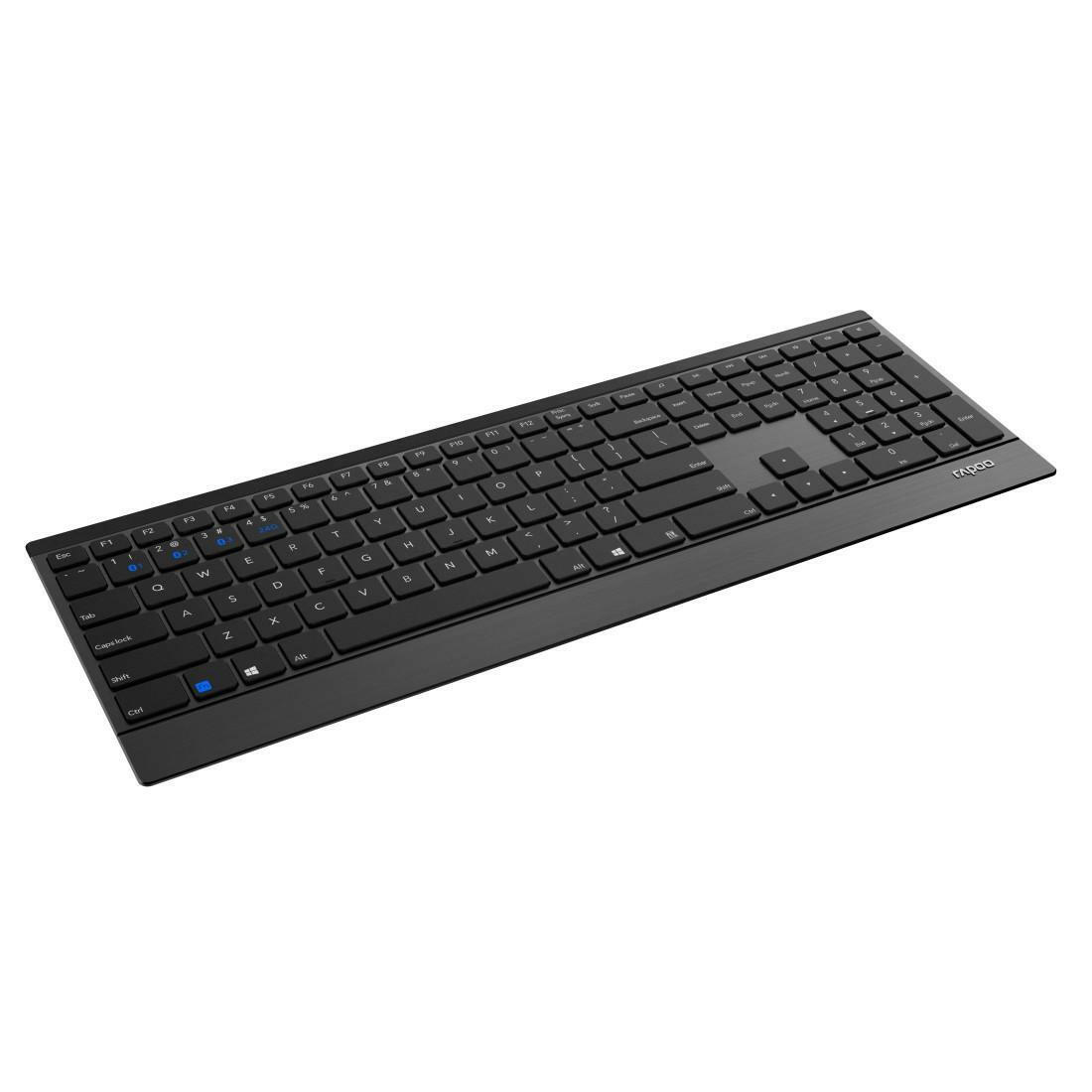 Rapoo 9500M kabelloses Tastatur-Maus Set QWERTZ 1600 DPI.