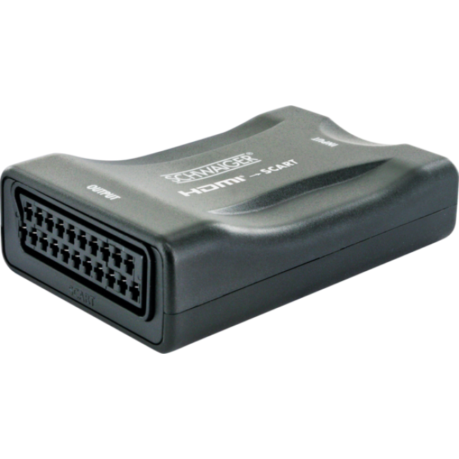 Schwaiger HDMI Scart-Konverter HDMSCA02533, Schwarz.