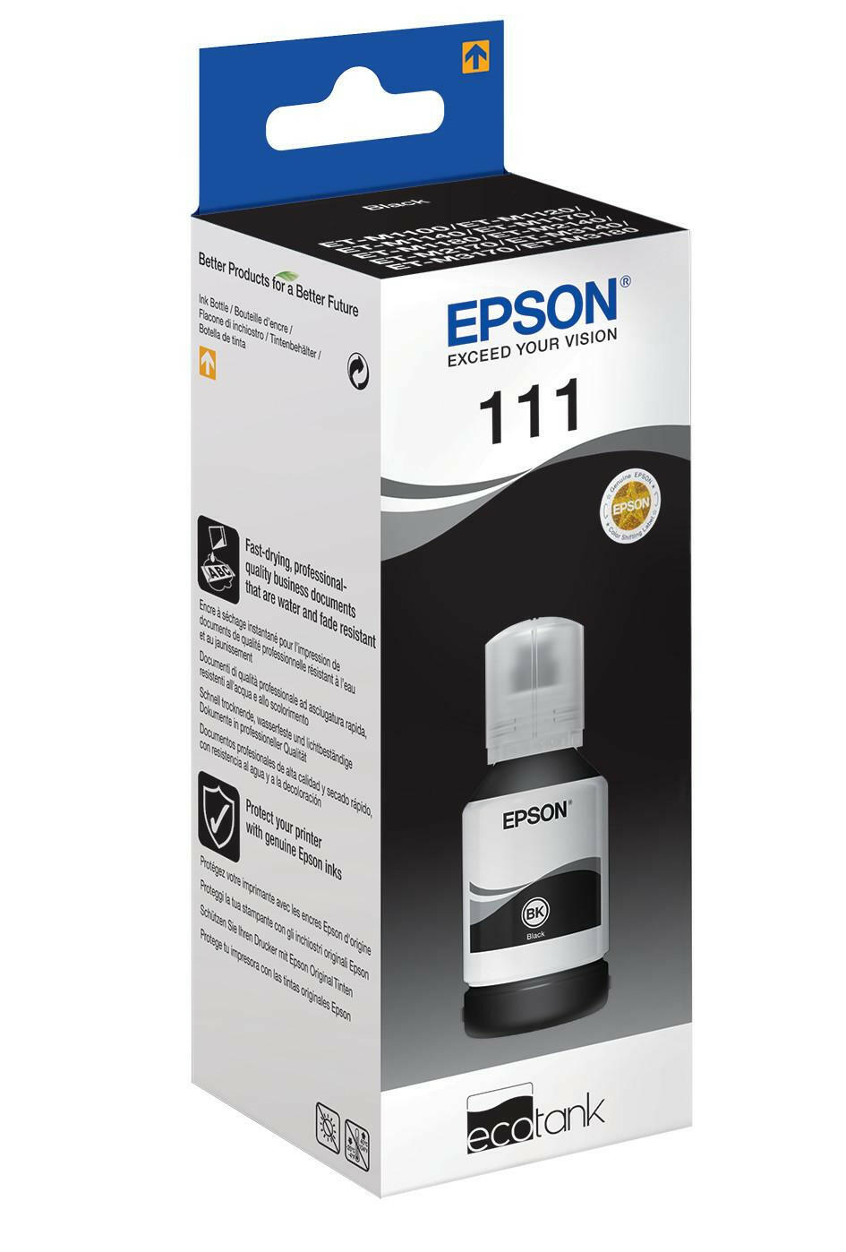Epson C13T03M140 Tintenflasche 120ml Schwarz für EcoTank.