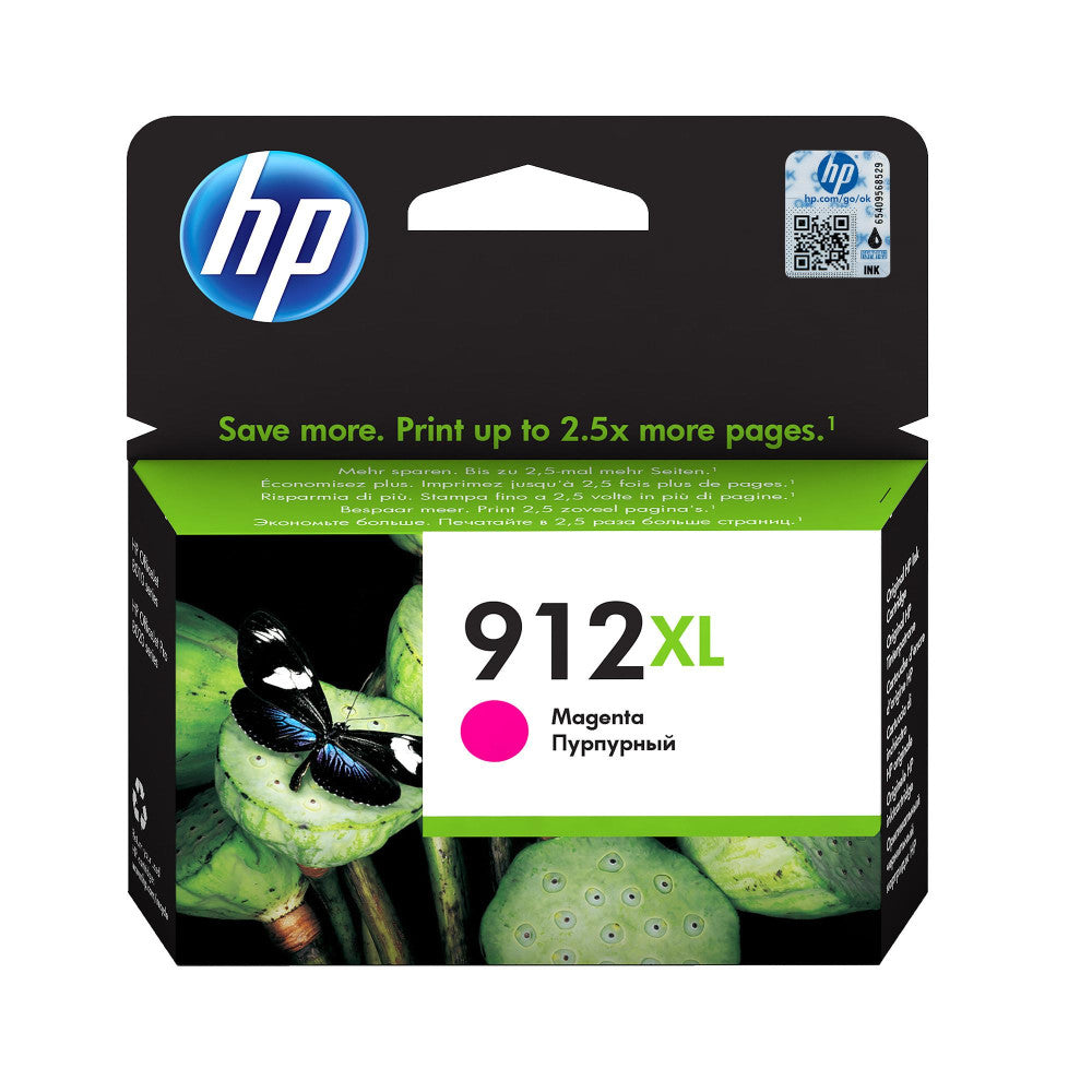 HP 912XL Original Magenta Tintenpatrone für OfficeJet Pro 8010, 8020 Serie, hohe Reichweite, 825 Seiten, HP Instant