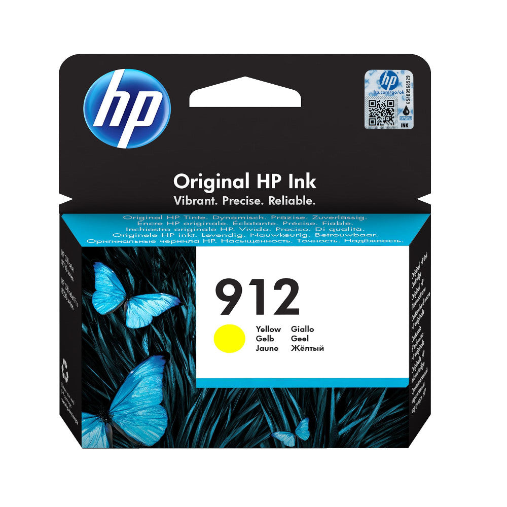 HP 912 Gelbe Original Druckerpatrone für HP OfficeJet Pro 8010, 8012, 8020 Serie - Brillante Ausdrucke, Hohe Seitenleistung