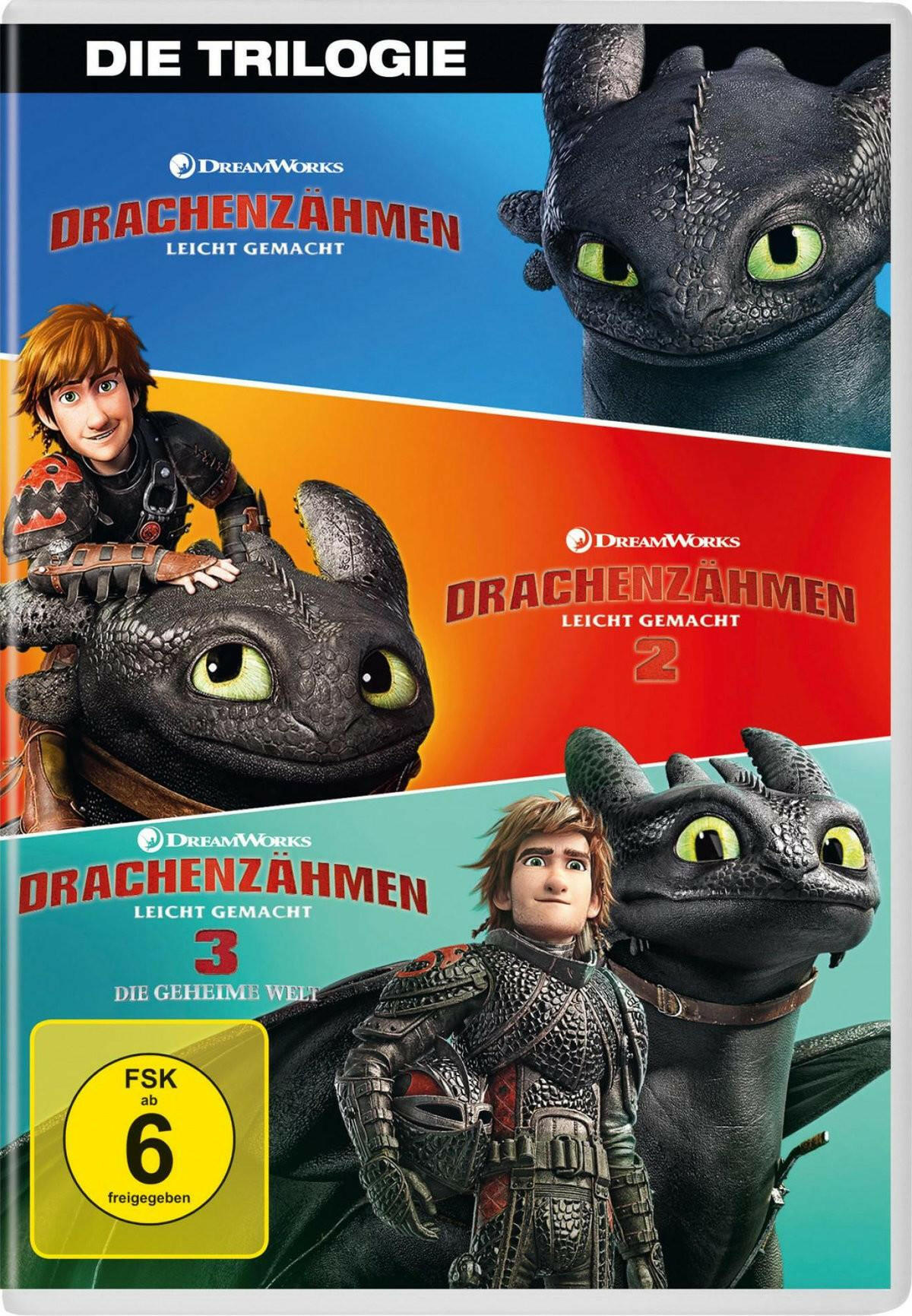 Drachenzähmen leicht gemacht 1-3 DVD-Collection für Kinder.