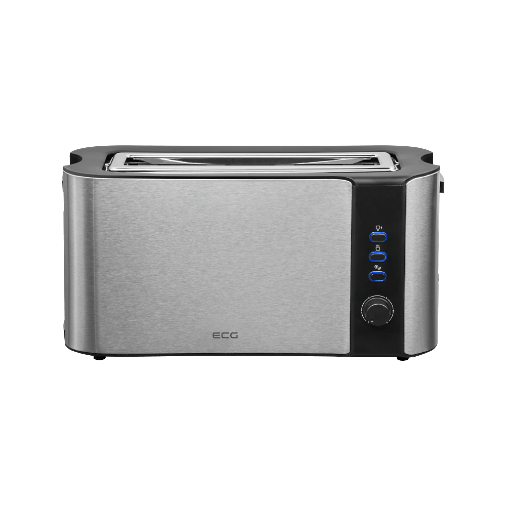 ECG ST 10630 SS Langschlitztoaster, Rostfreier Stahl.