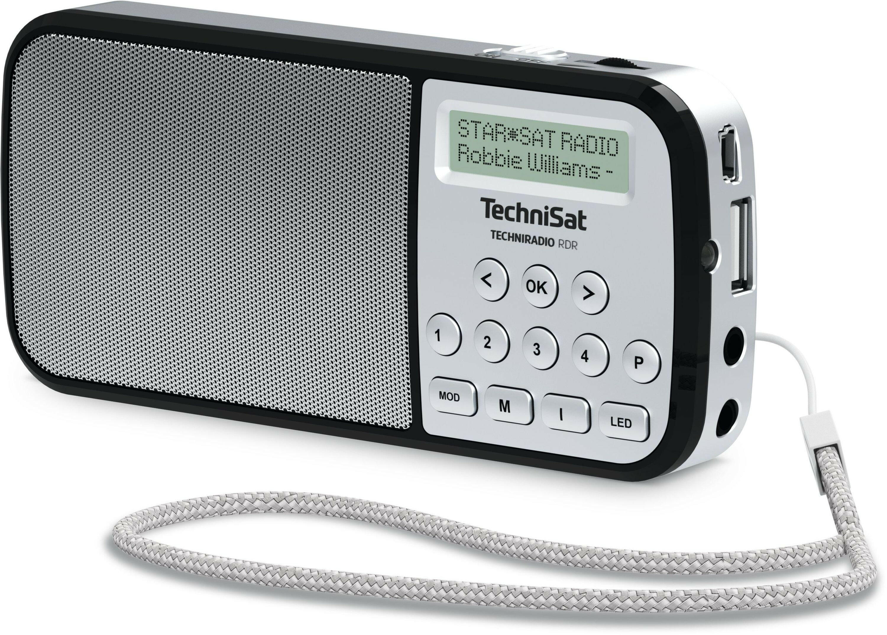 TechniSat Techniradio RDR – portables DAB+/UKW Radio silber.