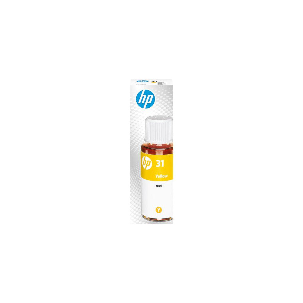 HP 31 Original Gelbe Druckerpatrone - 70 ml Tinte - Bis zu 8000 Seiten - Lebendige Gelbtöne