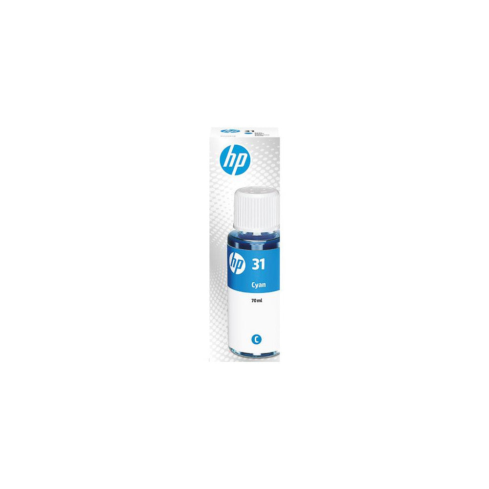 HP 31 Cyan Original Tintenflasche (70ml) für HP Smart Tank Plus 555/570/655 Drucker - 8000 Seiten