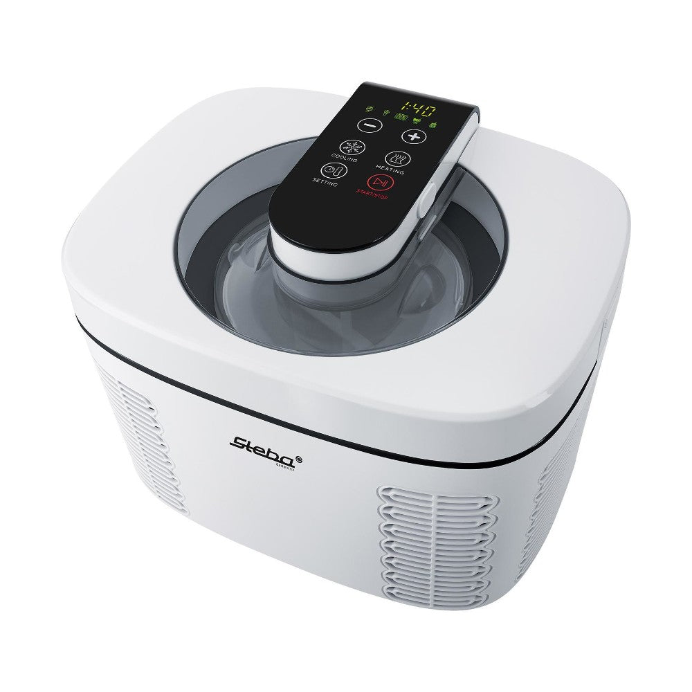 Steba IC 110 Eismaschine 1,2L für Eis & Joghurt, Schwarz