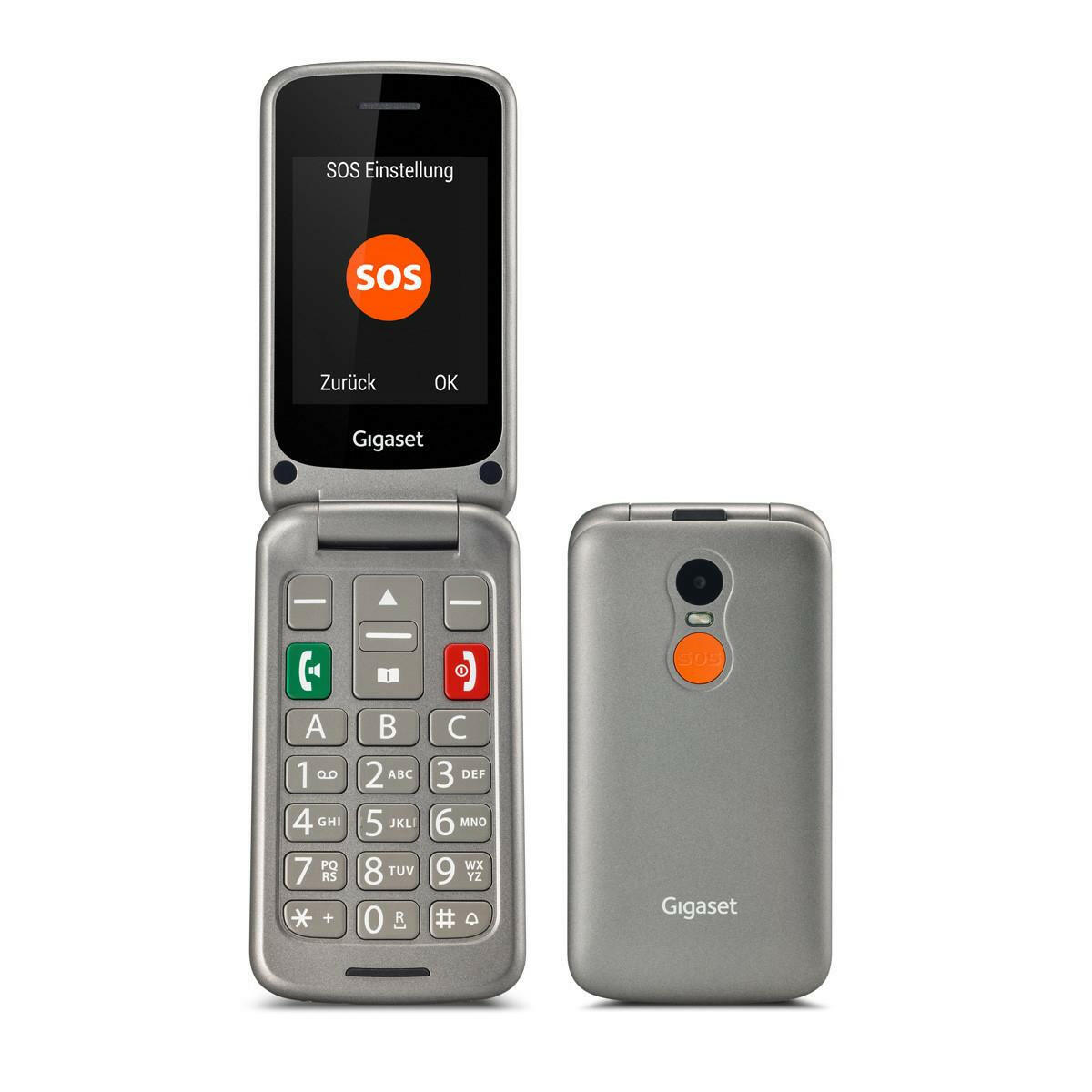 Gigaset GL 590 Handy 2,8'' Display Dual-SIM Bluetooth Silber.