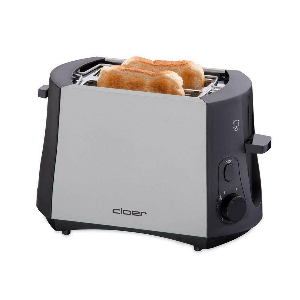 Cloer 3410 Toaster 825 W mit Brötchenaufsatz und.