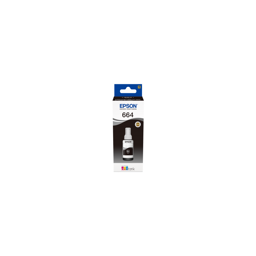 Epson Original T6641 EcoTank Schwarz Tintenflasche 70 ml - Druckleistung bis zu 4000 Seiten