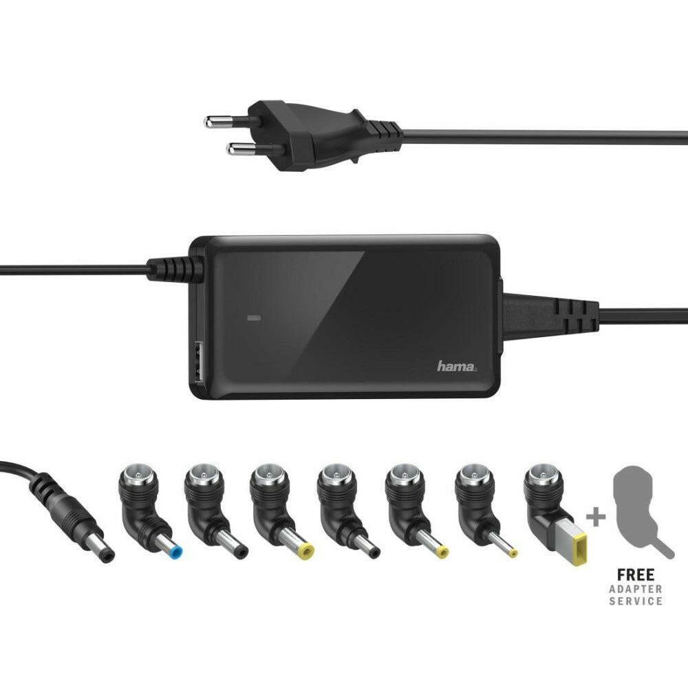 Hama Slim & Light Notebook-Netzteil 19V 65W mit USB