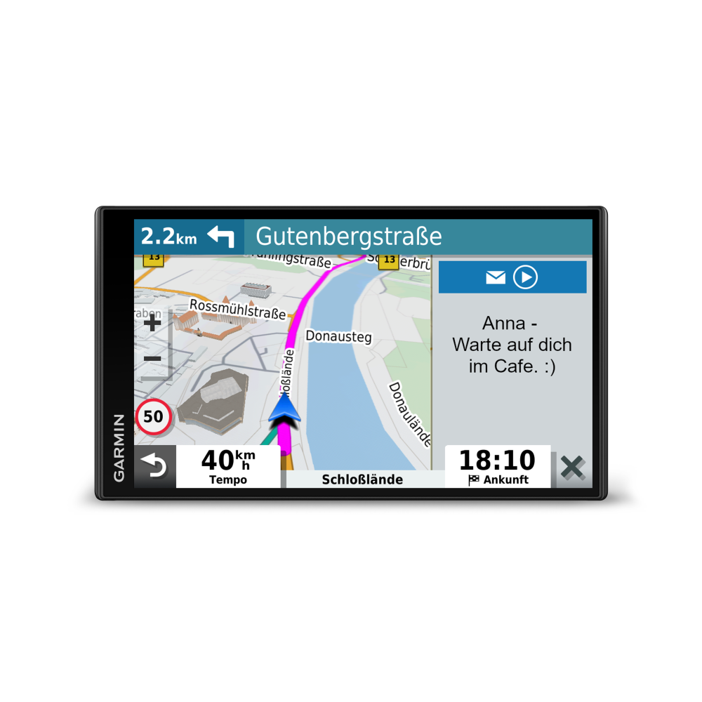 Garmin DriveSmart 65 EU MT-D Navigationsgerät mit 6,95 Zoll Farbdisplay, 3D-Karten Europa, Live Traffic, Sprachsteuerung & Fahrerassistenz