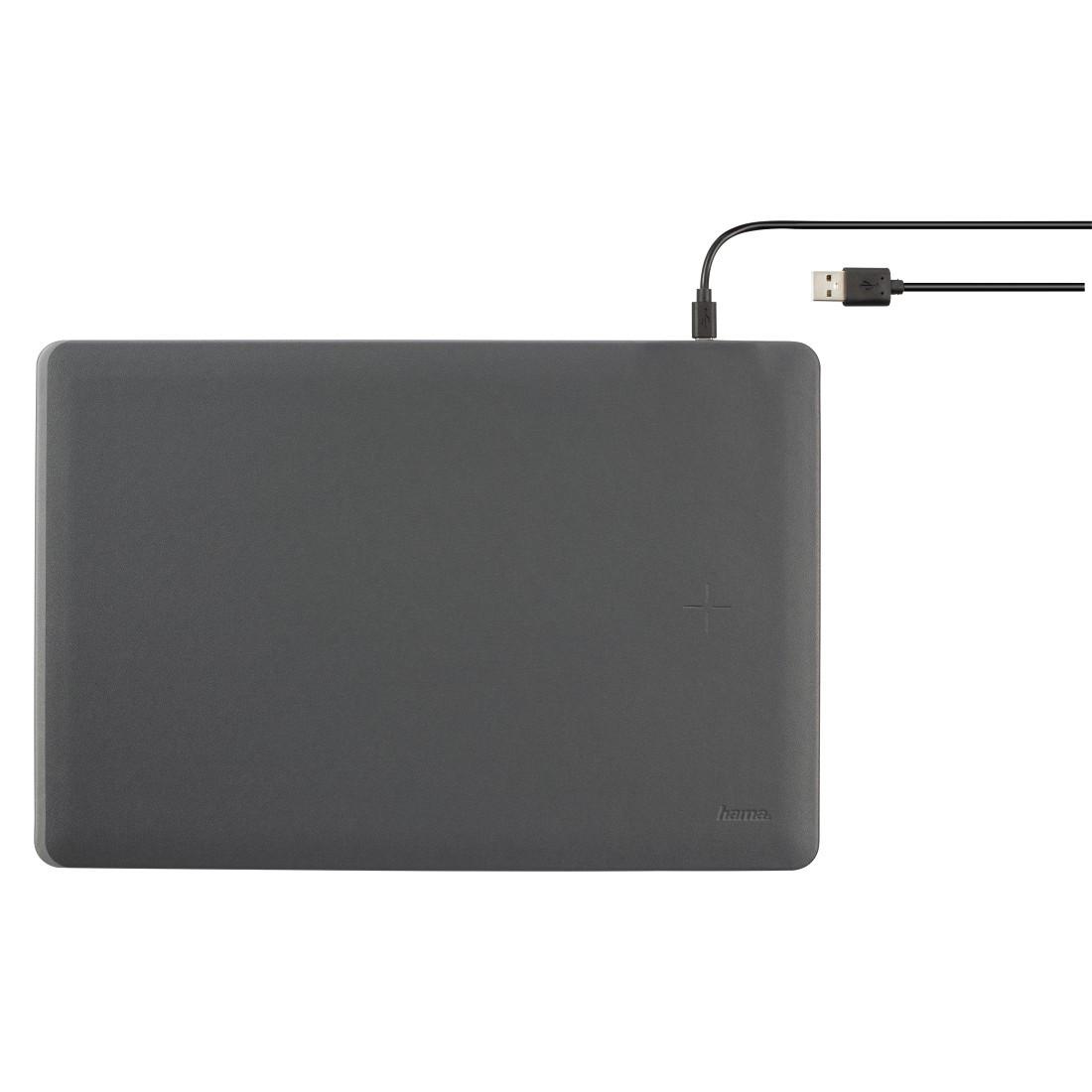 Hama Mauspad Wireless Charging mit Lederoptik und