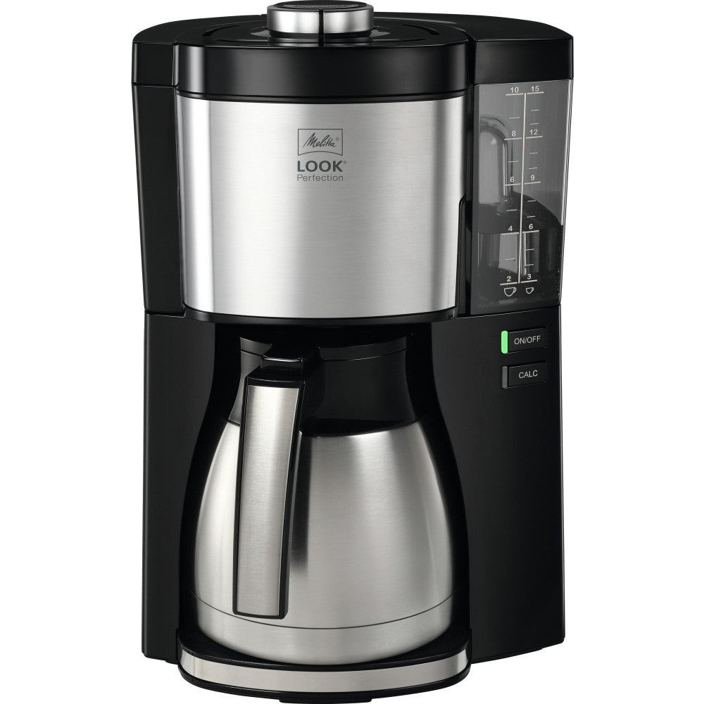 Melitta Filterkaffeemaschine Look V Therm Perfection schwarz 10 Tassen Edelstahl-Kanne