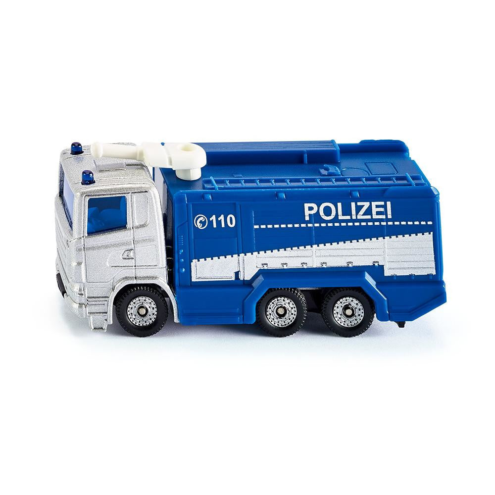 SIKU Polizei Wasserwerfer 1079 Blau Weiß Detailgetreues Modellauto für Kinder