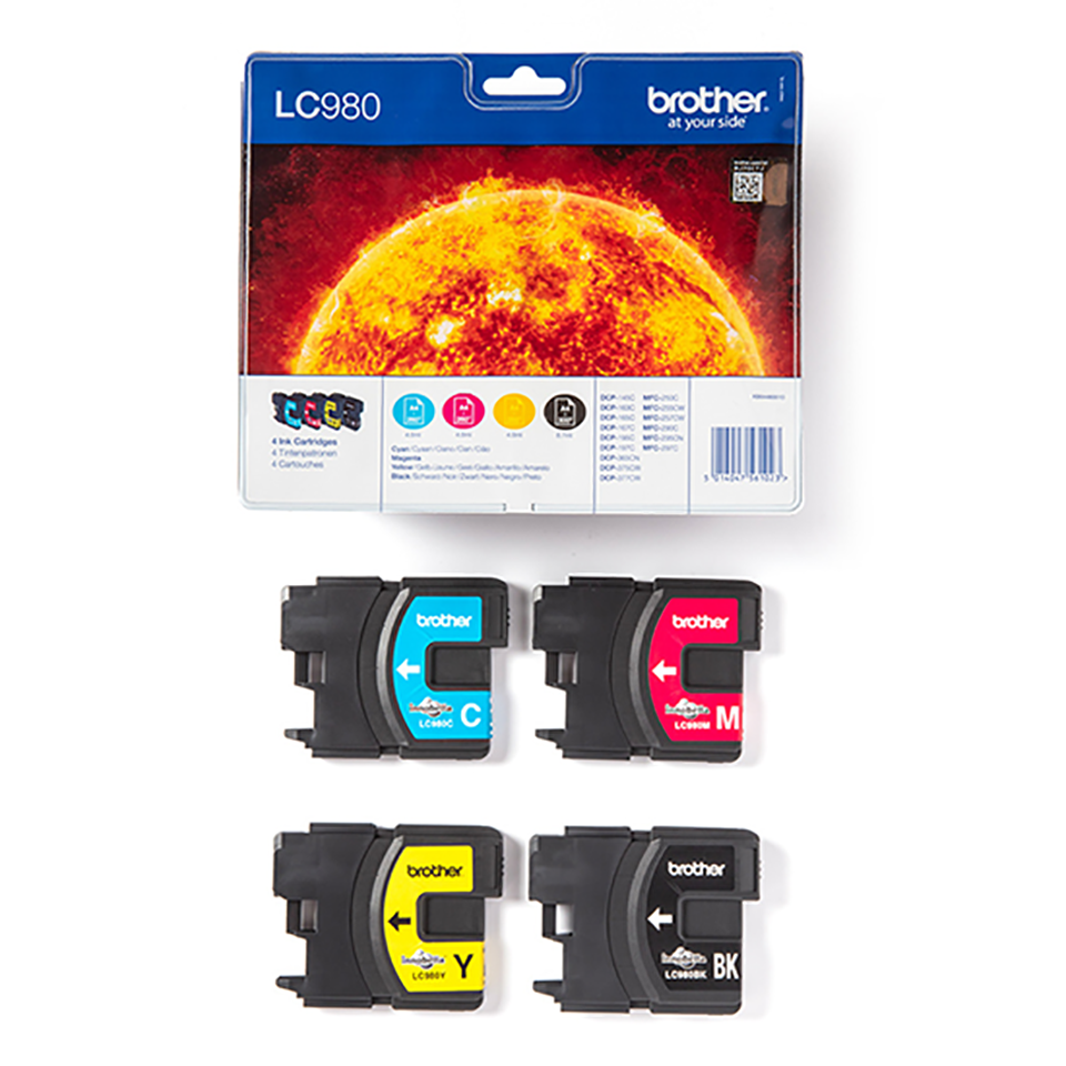 Brother LC-980 MultiPack Tintenpatrone 4 Farben Original.