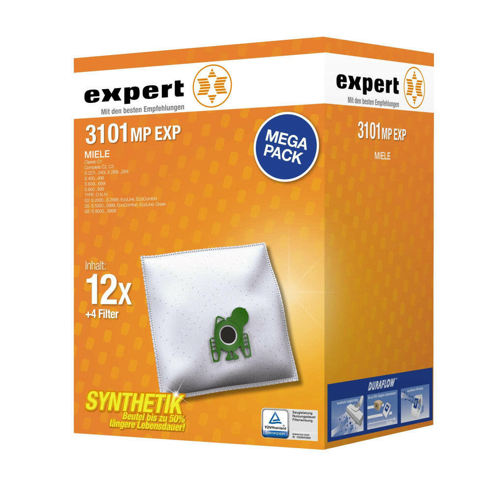 Expert 3101MP EXP Staubbeutel Megapack 12 + 4 Filter Miele.