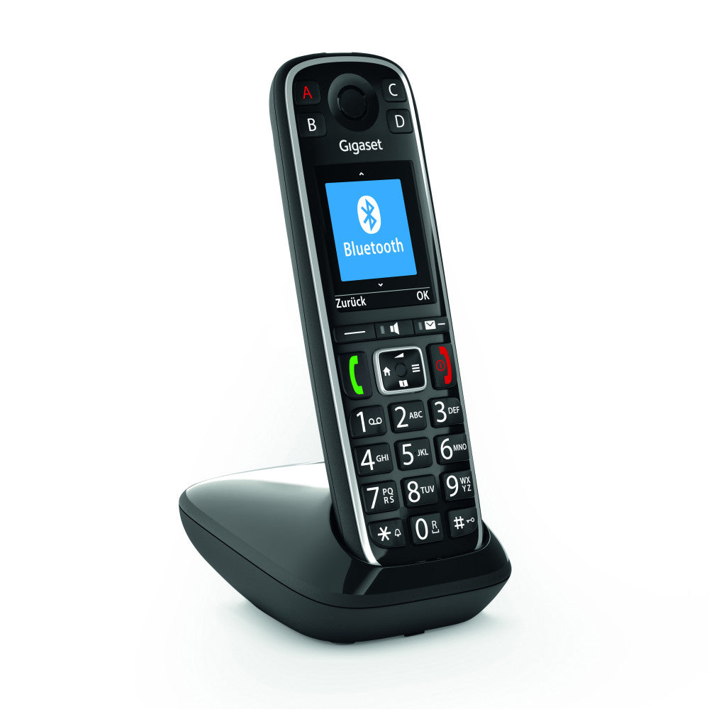 Gigaset E720 Schnurloses Premium Senioren DECT Telefon mit sprechenden Wähltasten, Bluetooth 4,2, automatische Lautstärkeanpassung, schwarz