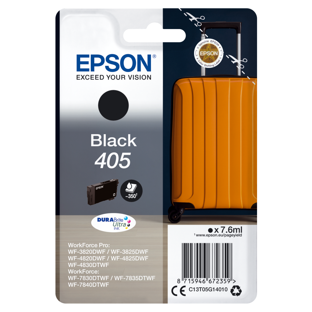 Epson 405 Original Tintenpatrone Schwarz, bis 350 Seiten.