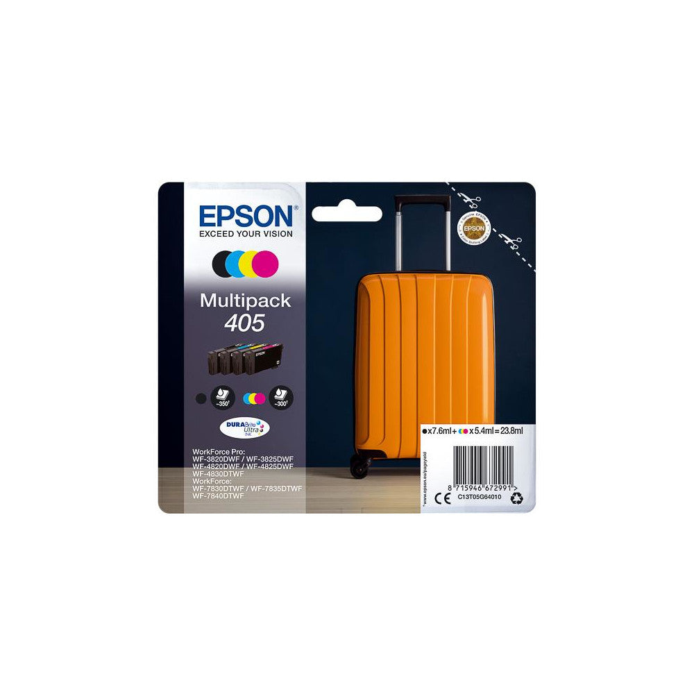 Epson Original 405 Tinte MultiPack 4-farbig WF-3820DWF 4820DWF 4830DTWF 7830DTWF