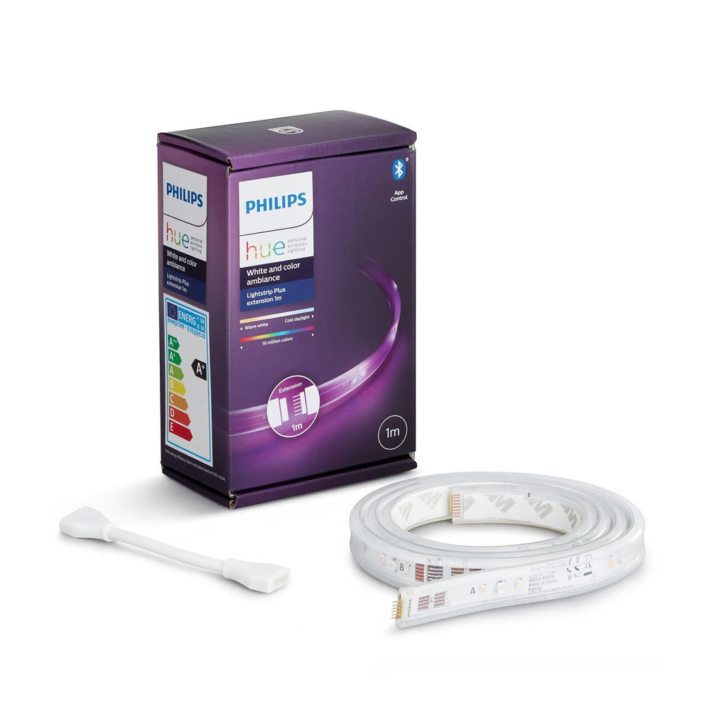 Philips Hue White & Color Ambiance Lightstrip Plus Verlängerung V4 1m (App-Steuerung, Bluetooth)