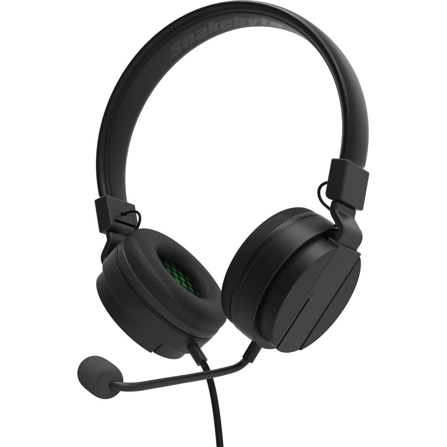 snakebyte HEAD:SET SX Gaming-Headset - Schwarz/Grün, 40mm.