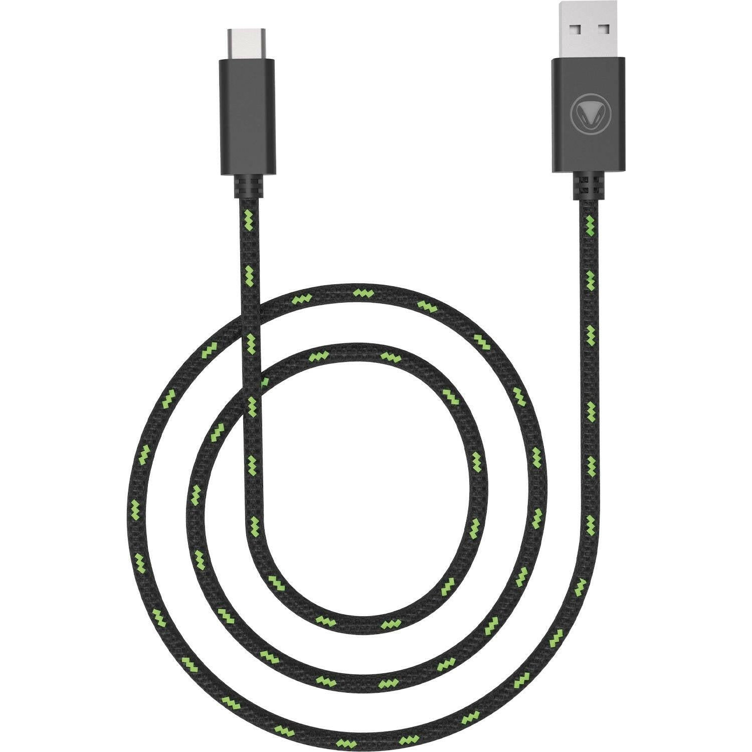 Snakebyte Xbox USB-C Kabel 5m Charge & Data schwarz/grün.