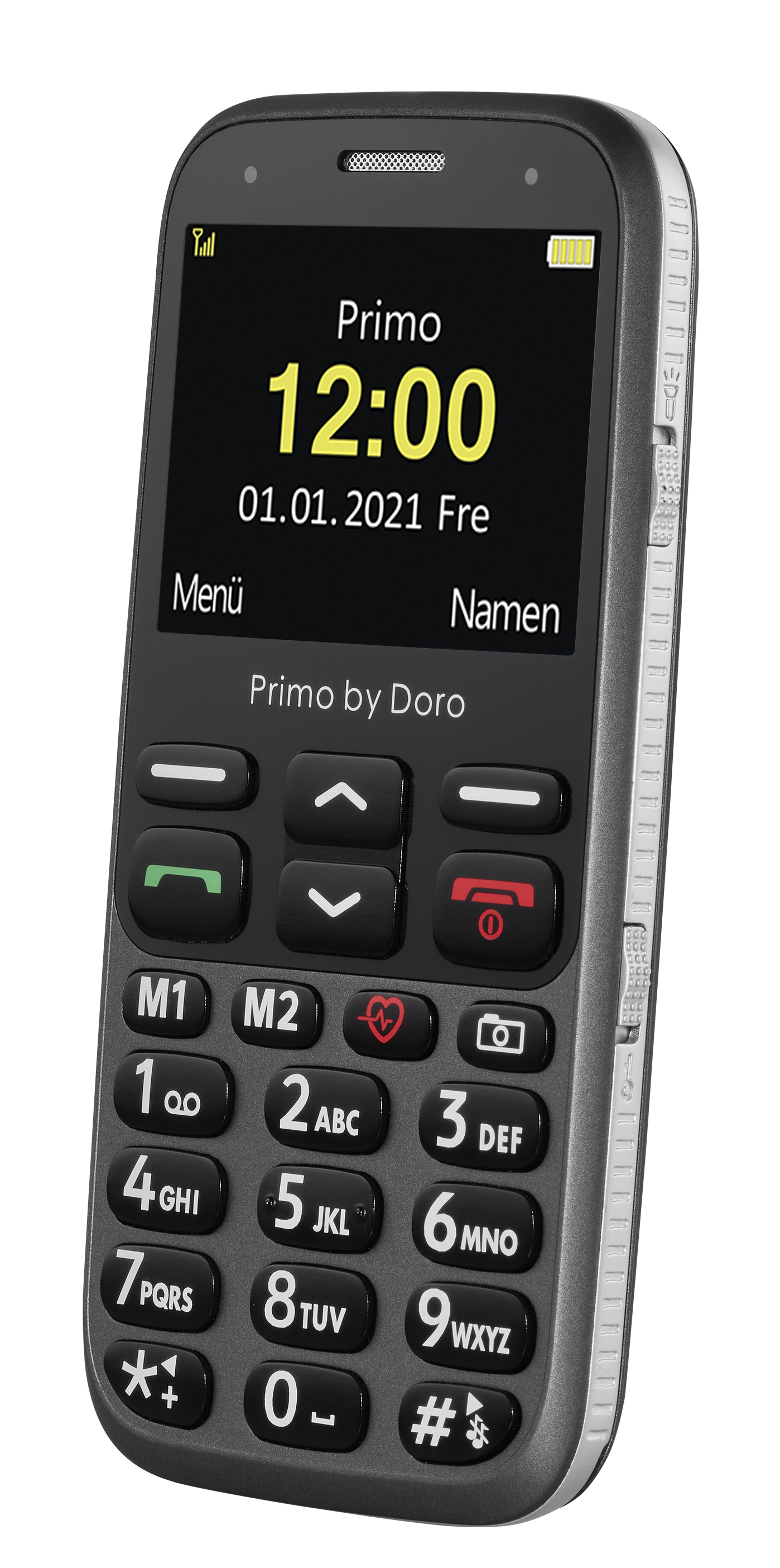 Doro Primo 368 Handy mit 3MP Kamera & Fallsensor, graphit.