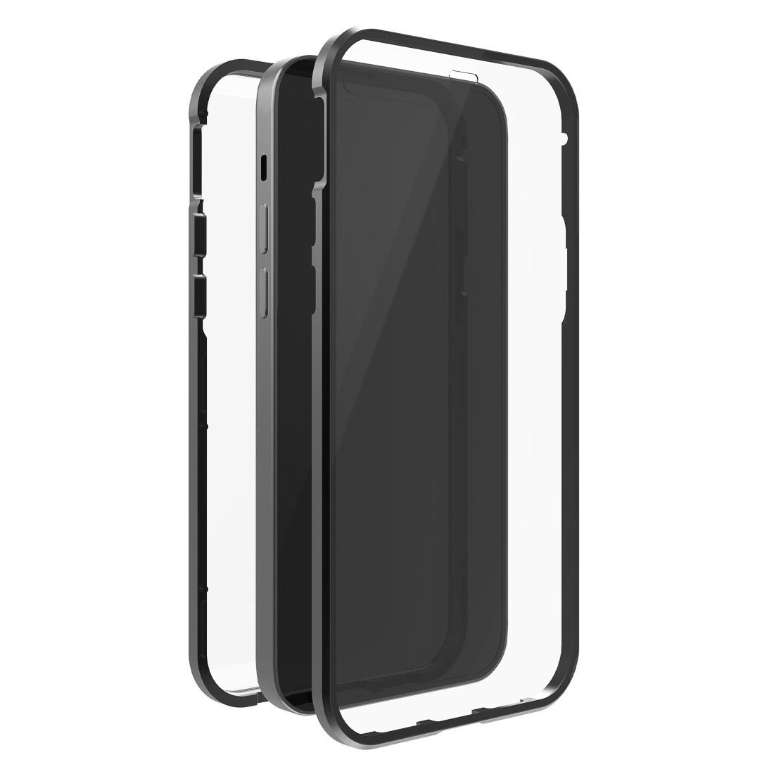 Black Rock iPhone 14 Hülle Transparent, Magnet, 360° Glass