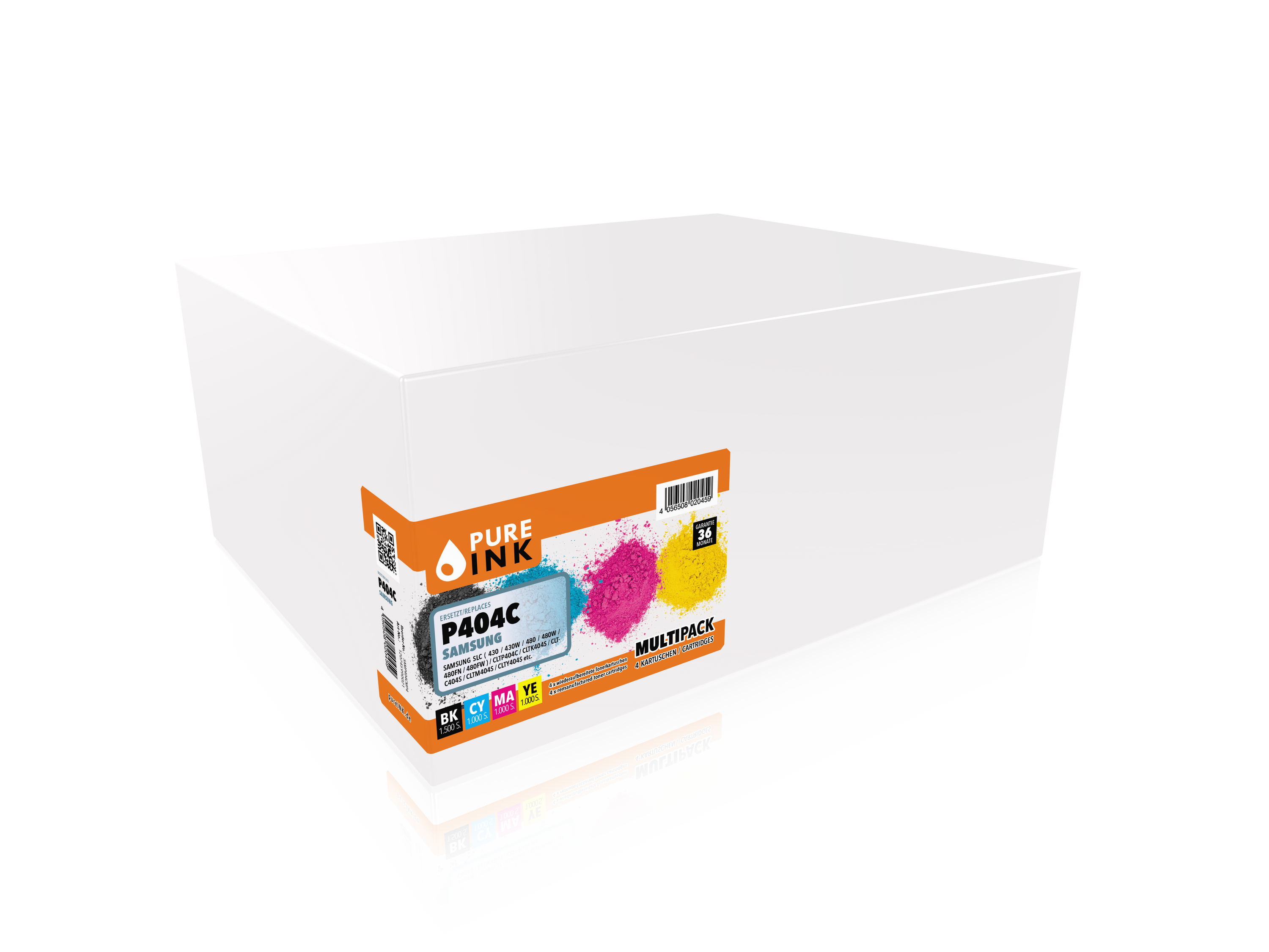 pureINK Samsung CLT-P404 Refill-Toner MultiPack CMYK