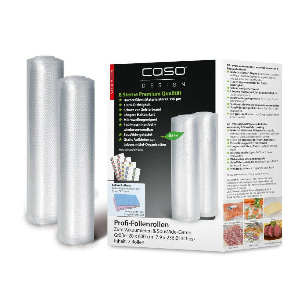 CASO 1221 Vakuumierer-Folienrolle 20x600 cm BPA-frei