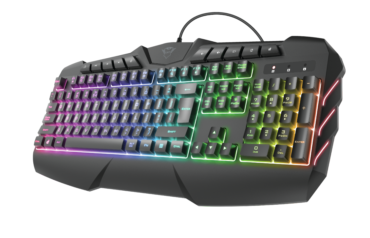 Trust GXT 881 Odyss Halbmechanische Gaming-Tastatur, LED.