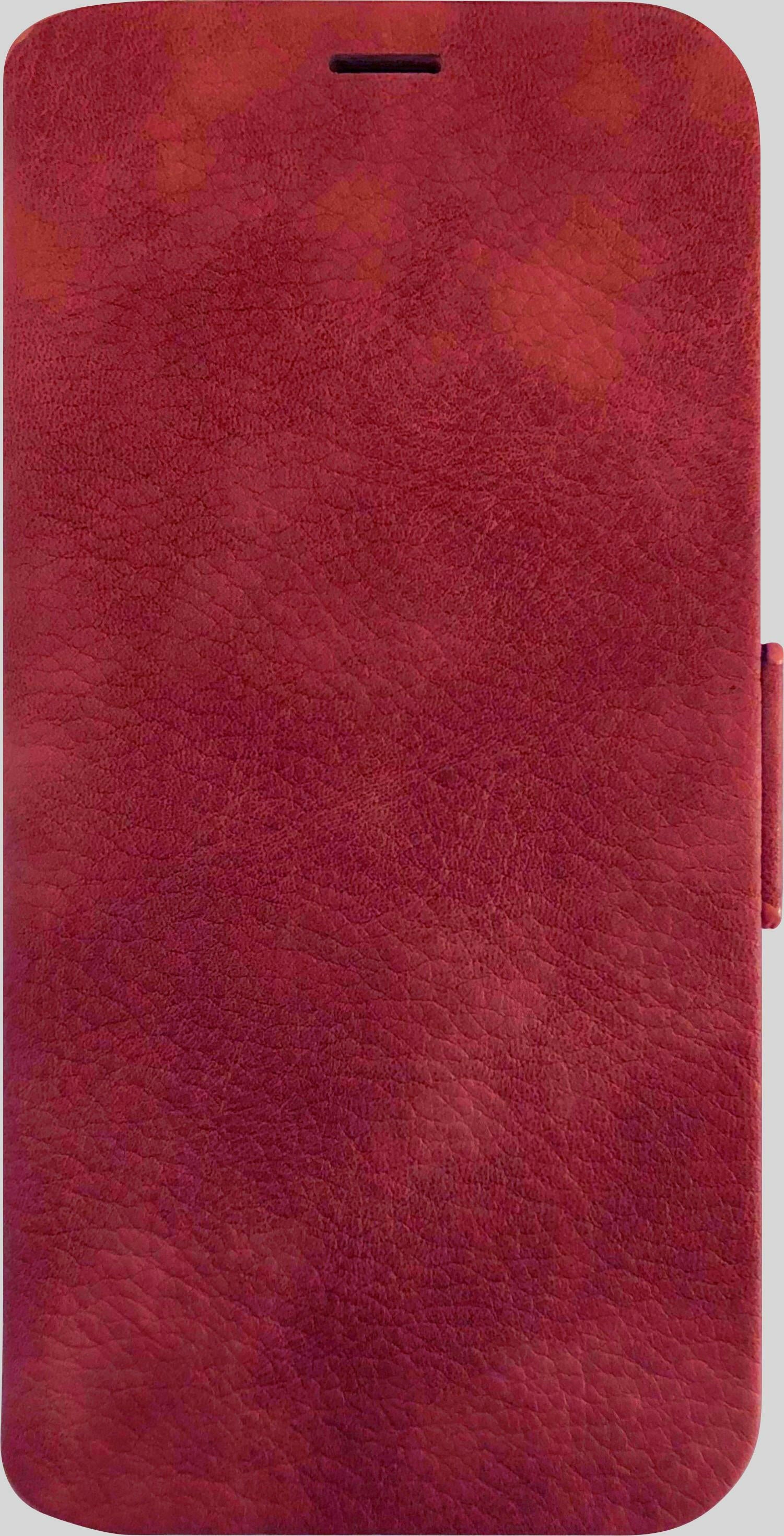 COMMANDER Curve Book Case Deluxe für iPhone 12/12 Pro Rot.