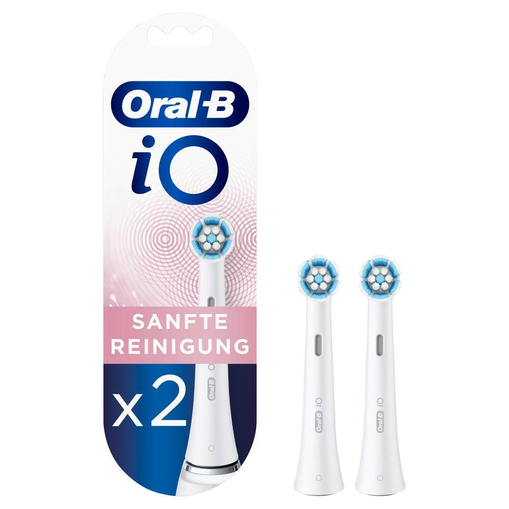 Oral-B iO Aufsteckbürsten Sanfte Reinigung, 2 Stück.