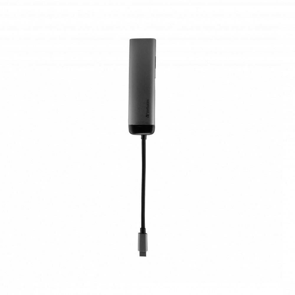 Verbatim USB-C Multiport-Hub, 4K, 2x USB 3.0, Schnellladung.