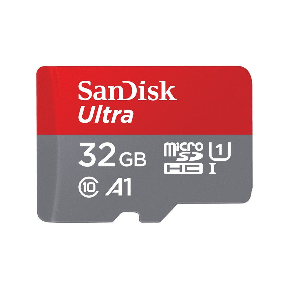 SanDisk Ultra microSDHC UHS-I Speicherkarte 32 GB + Adapter - Android Smartphones Tablets A1 Class 10 U1 Full HD Videos 120 MB/s Lesegeschwindigkeit