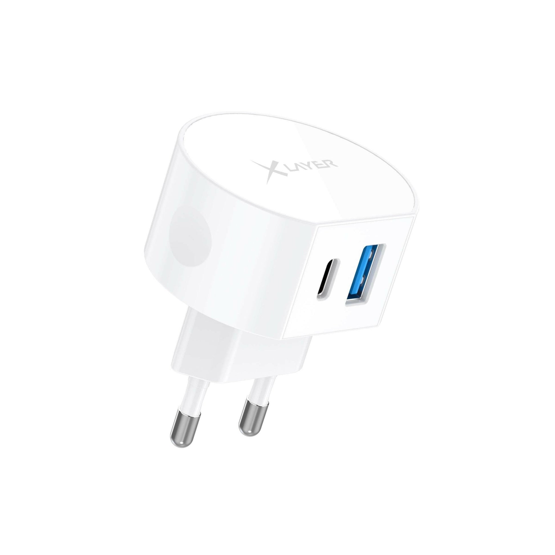 XLayer 20W Dual USB-C Ladegerät für iPhone & Samsung.