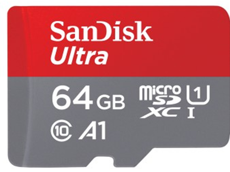 SanDisk Ultra 64GB microSDXC Karte mit A1, Class 10, SD