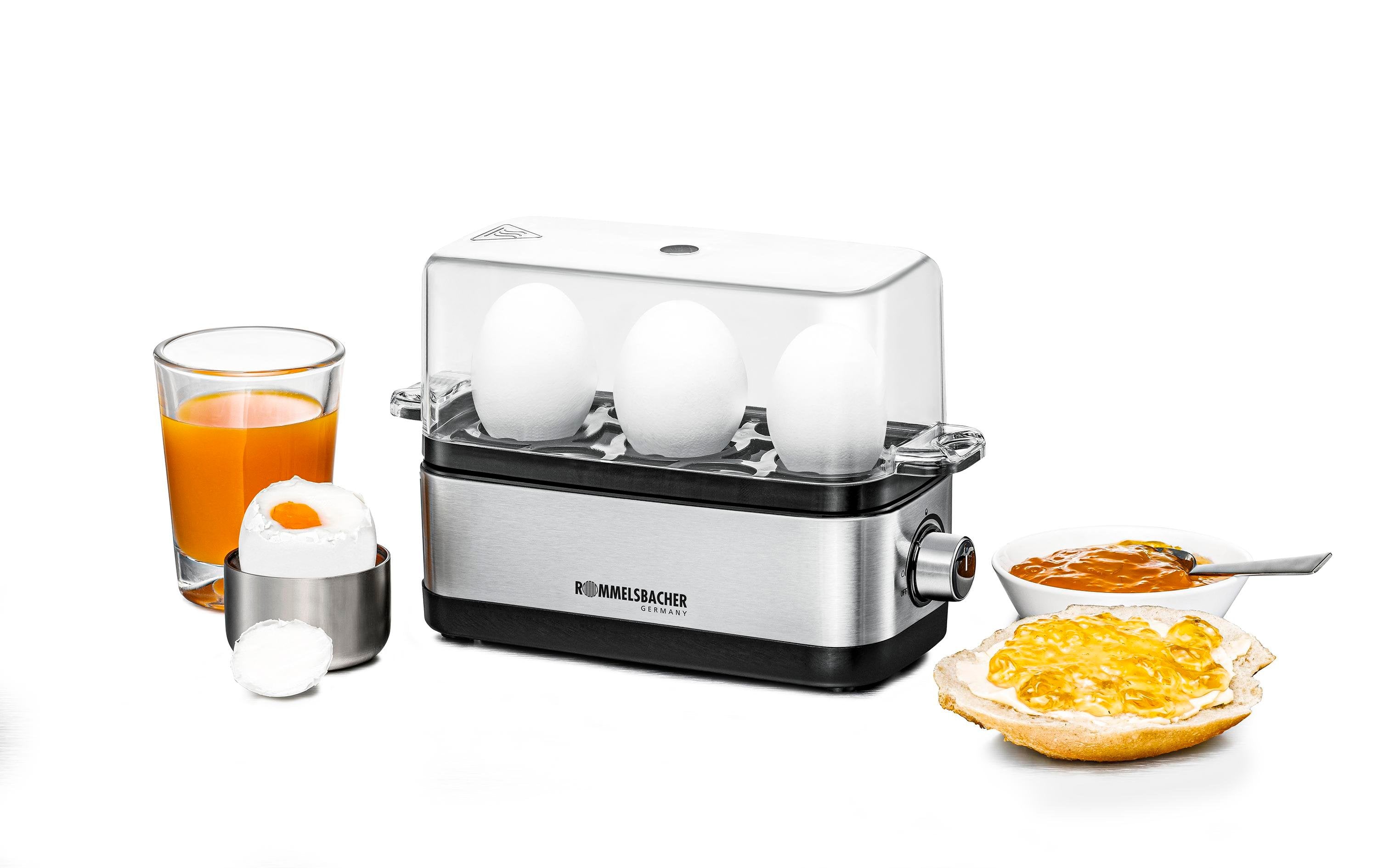 ROMMELSBACHER ER 300 Eierkocher, 1-3 Eier, Edelstahl