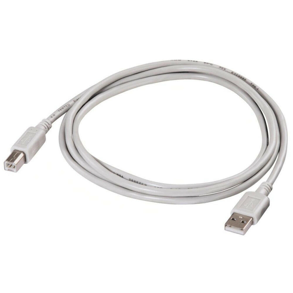 Hama USB-Anschlusskabel A-B 1,5 m grau, USB 2.0, geschirmt.