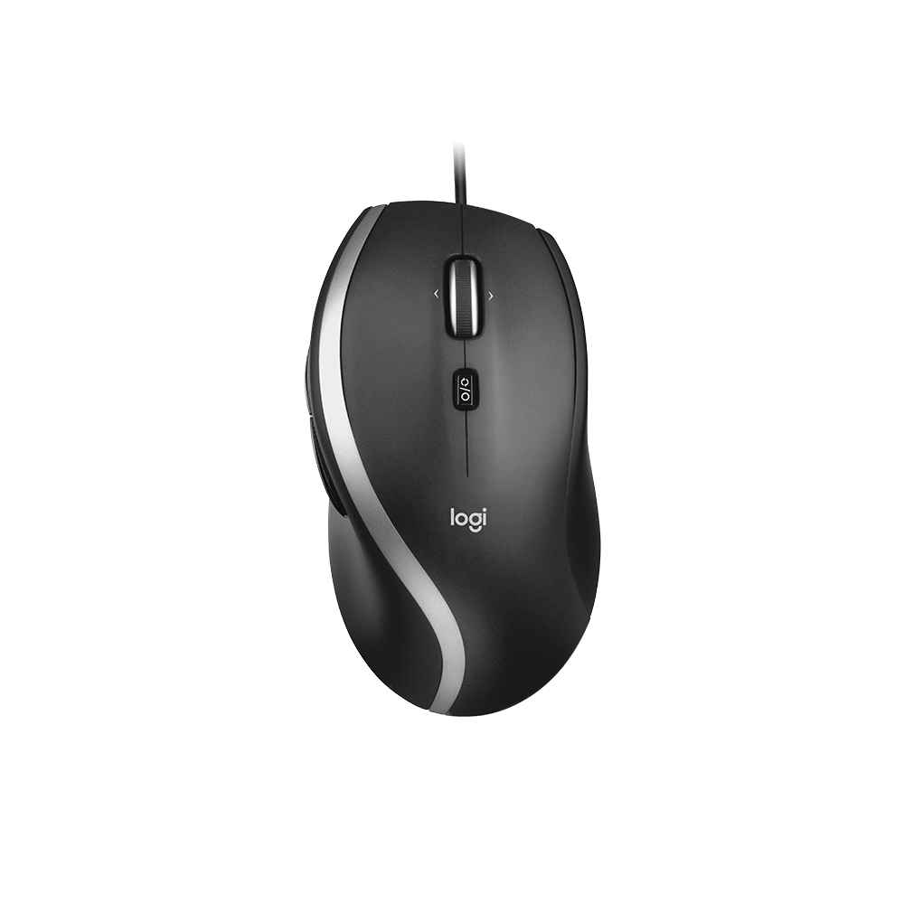 Logitech M500s Kabelgebundene Maus Schwarz mit DPI-Schalter.