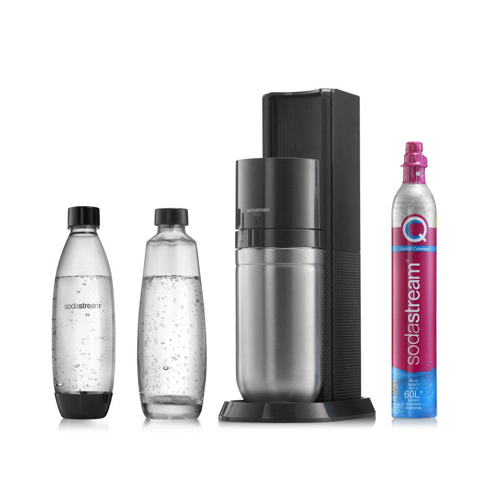 SodaStream Duo Titan Sprudelmaschine mit 1L Glas.