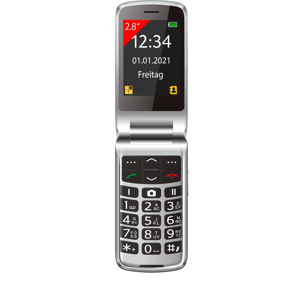 Beafon SL645plus Silber Seniorenhandy mit SOS, IP54 & XXL.