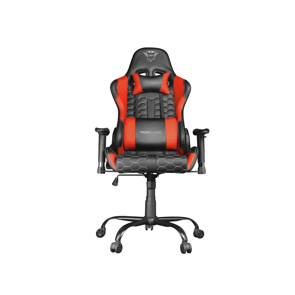 Trust Gaming GXT 708R Resto Gaming-Stuhl, Rot, 360° drehbar.