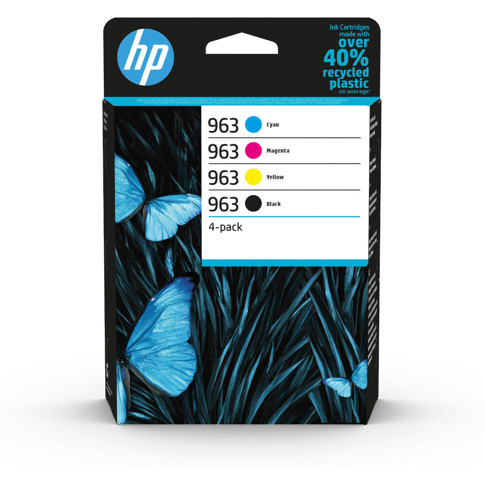 HP Original Druckerpatrone 963 CMYK Multipack für OfficeJet Pro 901x, 902x - Schwarz, Cyan, Magenta, Gelb - 47,86ml - 1000 Seiten (Schwarz), 700