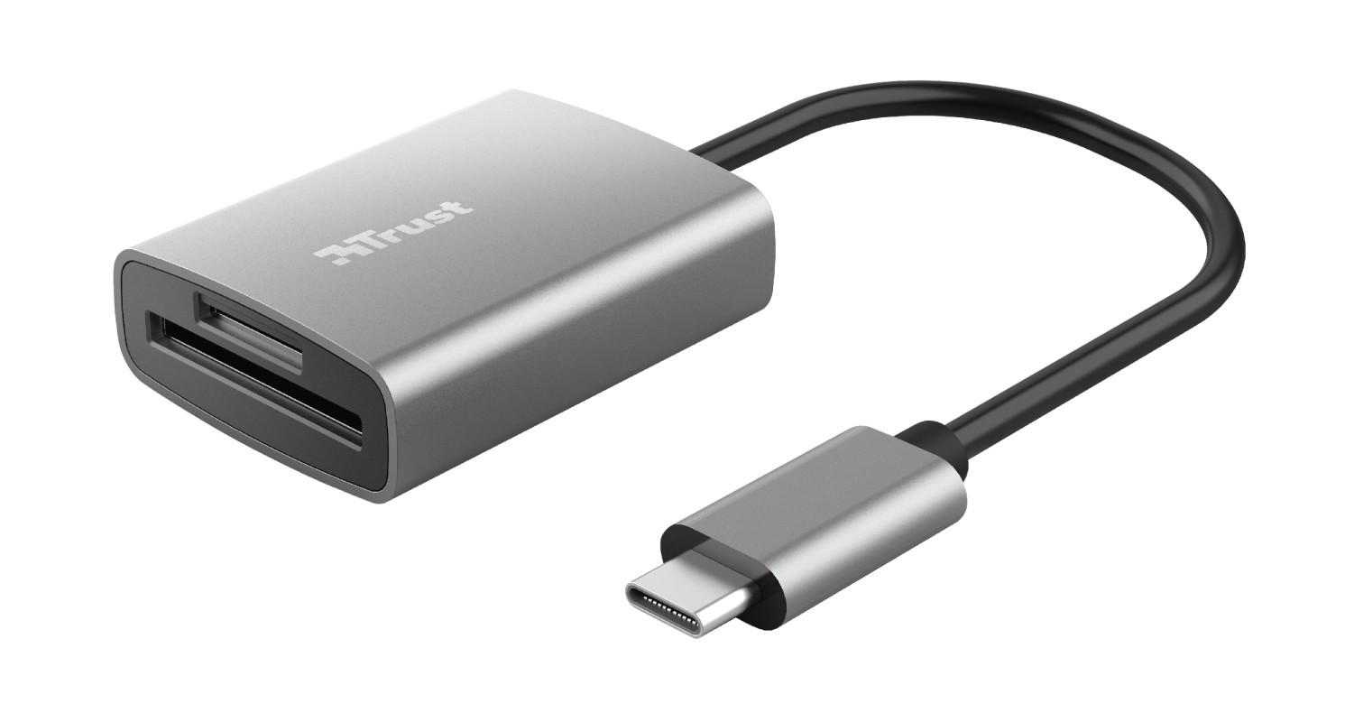 Trust Dalyx USB-C Kartenleser Alu USB 3.2 Gen1 SD bis 2TB